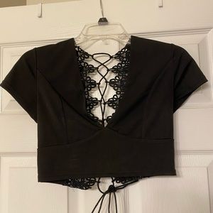 Black crop top